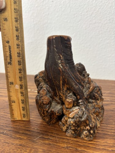 Vintage asian root wood brush - root,