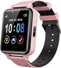 Pink Kids Smartwatch SOS Call with Games Music Player Camera HD Touch Screen