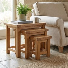 Large Nest of Tables Rustic