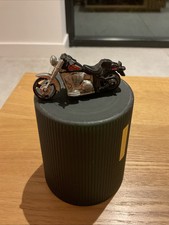 2011 Mattel Hot Wheels Harley Davidson Motorbike / Black Fat Boy