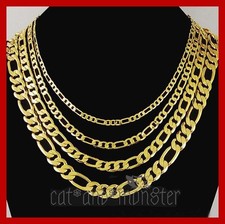 24K YELLOW GOLD GF FIGARO CURB