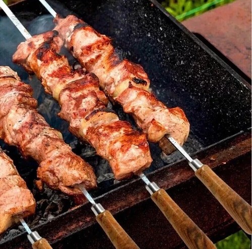 8mm bbq skewers wooden - 6, x