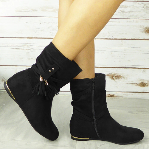 Ankle boots wedge ladies - boots,