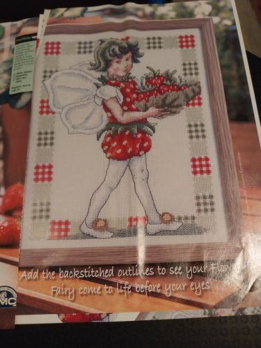 Flower fairy cross - fairy, stitch