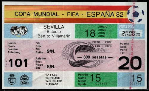 Ticket 1982 brazil - ticket,