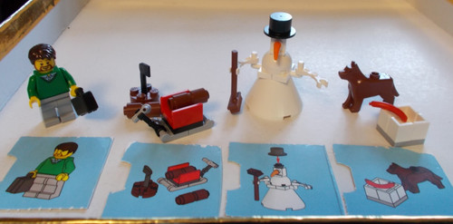 Lego man firewood - man, chopping