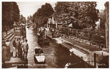 1950s B/W RP POSTCARD Barges