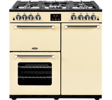TieDex TieDex UK BELLING Kensington X90G Gas Range Cooker - Cream & Chrome