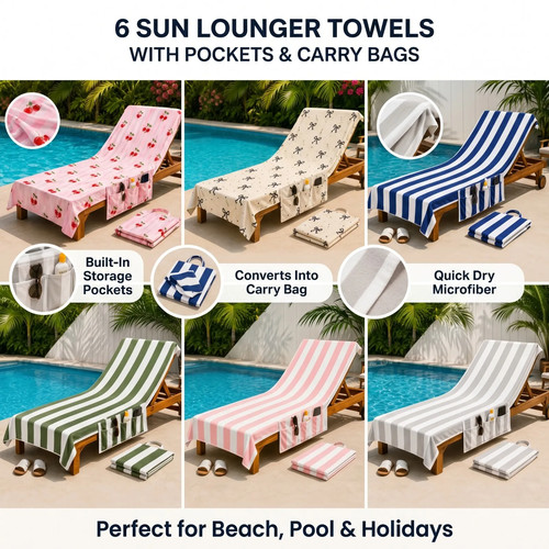 Sun lounger towel - sun,