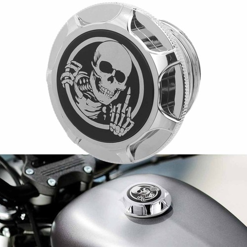 Chrome motorcycle skull - chrome,