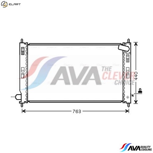 Radiator engine cooling mt2201 - radiator,