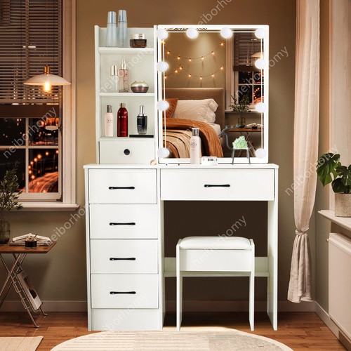 Dressing table with - table, led