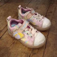 Sketchers Girls Twinkle Toes colourful Rainbow Light Up Shoes Size UK 7 eur 24