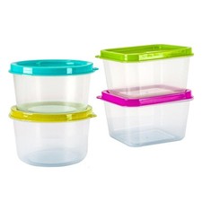 Mini Plastic Storage Containers Clear small boxes Jewelry box Food Pots 4pcs 