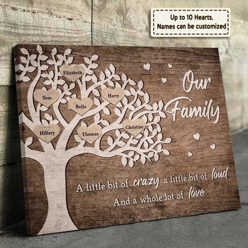 Family tree canvas wall art - family,