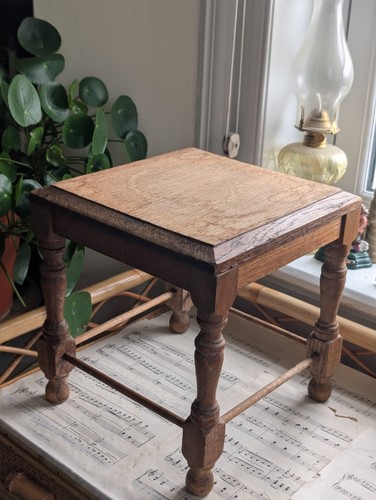 Vintage footstool wooden - footstool,
