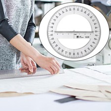 360 Degree Compass Large Protractors Arm Ruler Goniometer Transparent 9.84inch