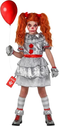 Girls evil clown halloween - clown,