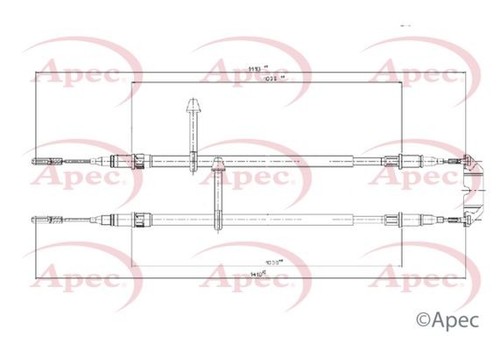 Apec rear brake cable for - apec,