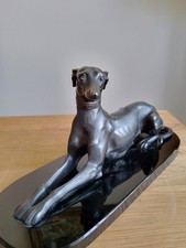 Superb Antique Metal Greyhound