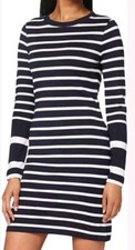 GANT D1 Stripe Jersey Dress Women’s Small – Evening Blue – Stretch Smart Casual
