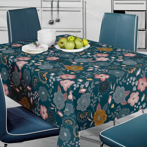 Teal blue ground with - blue,