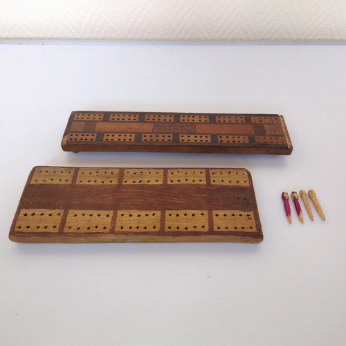 Vintage wooden cribbage - wooden, board