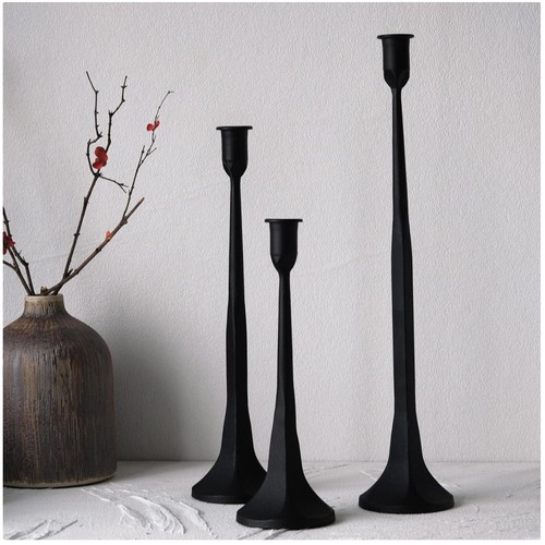 Vintage style black candle - style,