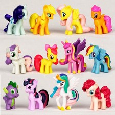 12PC My Little Pony Figures Toys Mini Unicorn Fluttershy Rainbow Dash Bundle Set