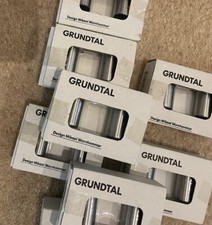 2x IKEA GRUNDTAL Hanger Wall Mounted Stainless Steel Knob 300.612.47 - BOXED