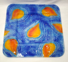 Handmade Glass Art Plate Tray