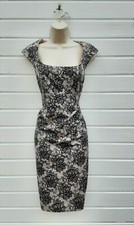 PENCIL DRESS,FLORAL,SIREN/STARLET,50S,60S,80S,VINTAGE LOOK,OASIS,SIZE 10,NWTS