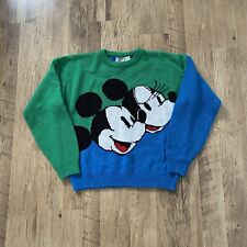 Vintage Mickey & Co Mickey Minnie Mouse Disney Knit Pullover Sweater 90s Large 