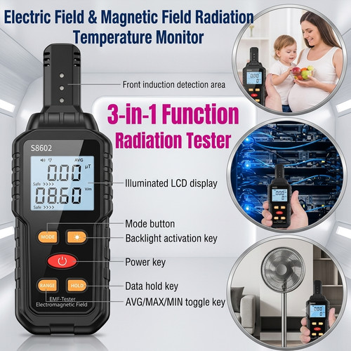 Digital emf meter lcd - digital,