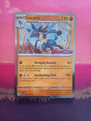 Pokemon card lucario - pokemon, scarlet