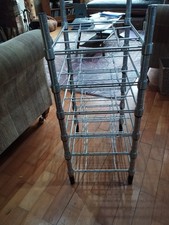 Lovely Chromed Adjustable Steel Wine Rack - floor-standing, holds 24 bottles