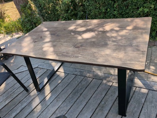 Rustic dining table - dining,