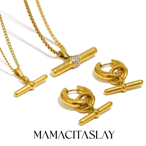 Bar pendant necklace - t-bar,