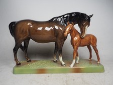 Vintage Beswick Horse Mare And Foal Model 1811