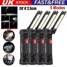 4PCS Rechargeable LED Magnetic Work Light Cordless COB Inspection Lamp Torch USB