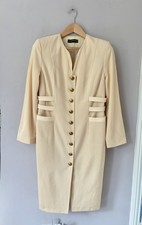Louis Feraud Cream Wool Button