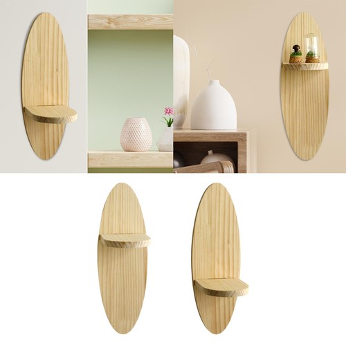 Oval wall shelf wooden - oval, display