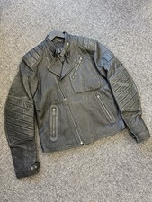 Belstaff Men's Leather Biker Jacket EU48/UK38 Made In Italy