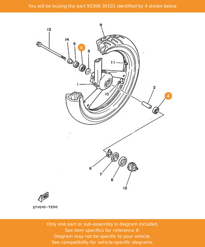 Yamaha bearing 93306 30101 - yamaha, bearing,