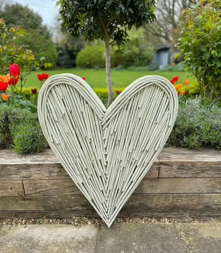 Large old hessian wicker - old,