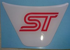 FIESTA ST180 STEERING WHEEL GEL BADGE OVERLAY, MK7/MK8/MK9 WHITE/RED