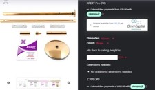 Brass X-pole Xpert Pro 40mm Dance pole 