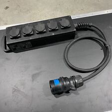 NEW 32Amp Power Distro Rubber Box 5x 13 amp 32A-13A UK Mains Stage Distribution