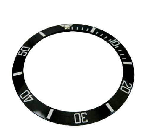 Black sloped bezel insert - black,