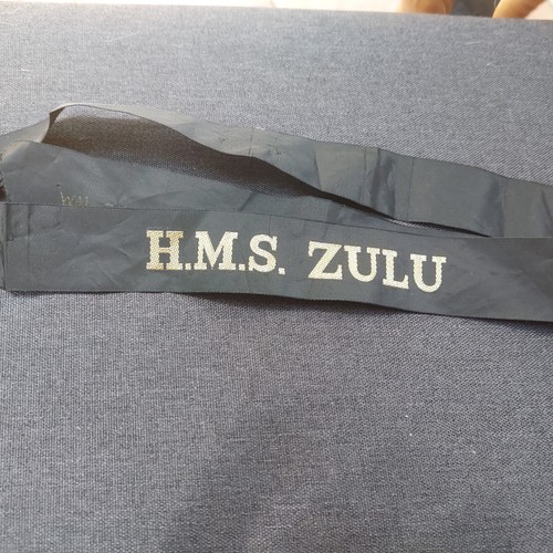 Nice navy cap tally hms - to,